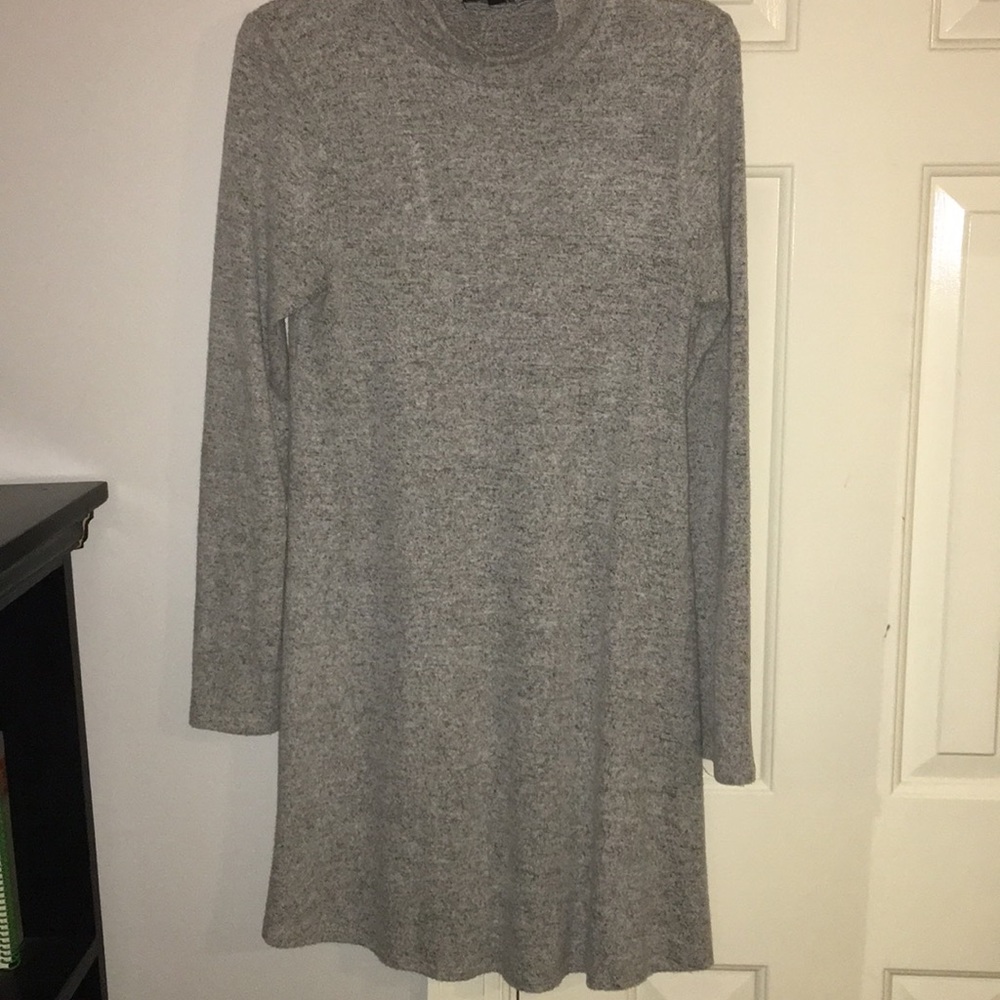 Gray knee length dress
